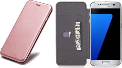 Hoesje geschikt voor Samsung Galaxy S23 Plus - Book Case Kunstleer Minimalistisch Roségoud