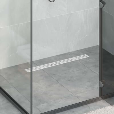 vidaXL - Doucheafvoer - met - Lijnontwerp - Zilver - 70 - cm - Roestvrij - staal - 304