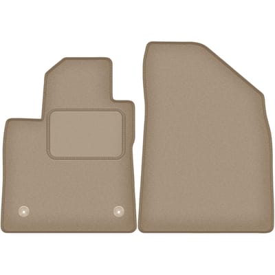 Wielganizator WLG-CARLUX Serie - Beige Auto Floor Mats - Voor MG 4 Hatchback 2022 - Polipropyleen en Sterk Garen