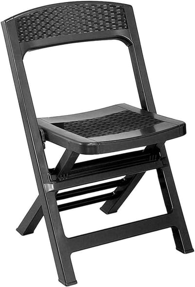 Klapstoel - Harsstoel Tuinstoel - Buiten Zitten - Hoogwaardig Polypropyleen - 77 x 48 x 47 cm - Antraciet