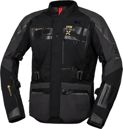 IXS Venture-GTX 1.0 Waterdichte Zwart Grijs Textiele Motorjas - Jas