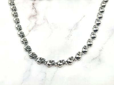 Mei's - Muse Skull Zone - ketting heren - RVS zilver - 50 cm
