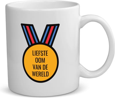 Akyol - liefste oom van de wereld koffiemok - theemok - Oom - de liefste oom - verjaardagscadeau - verjaardag - cadeau - cadeautje voor oom - oom artikelen - kado - geschenk - gift - 350 ML inhoud