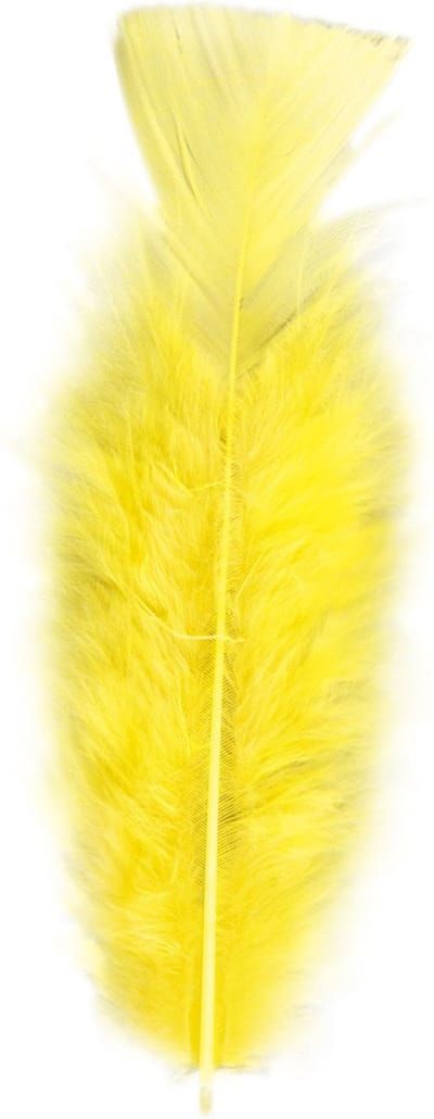Widmann Sierveren - 50x - geel - 17 cm - knutselveertjes - DIY/decoratie/hobbymateriaal