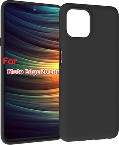 Hoesje Geschikt voor Motorola Edge Moto 20 Lite - Zwart Siliconen Case
