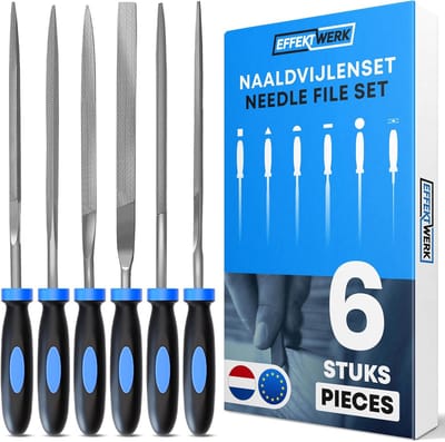 Naaldvijlenset - 6 stuks - Minivijlenset voor Hout, Metaal en Kunststof - Compacte Vijlenset