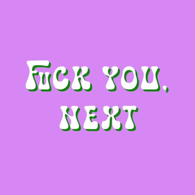 Tegeltje met tekst fuck you next - keramisch cadeautegeltje
