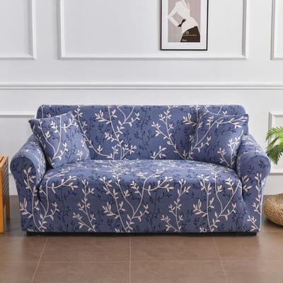 Bloemenprint Bankhoes Voor Woonkamer Kussenovertrekken Bankhoes Katoen Elastisch Bankhoes Bank Handdoek Stoelbeschermer 1 st 4-seater 235-300cm