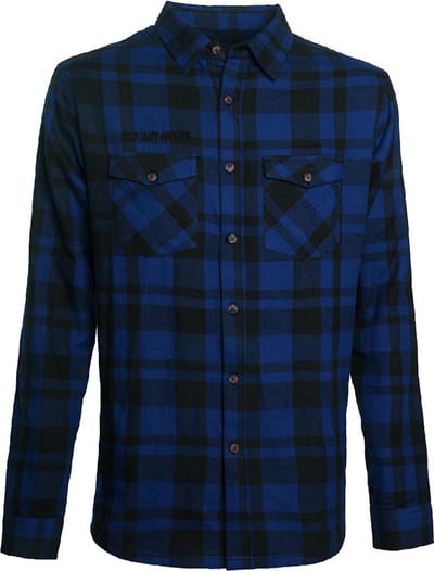 WCC West Coast Choppers Flannel La Bomba Herringbone en blauw/zwart