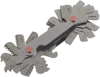 Dailygoods - 52 Delige Roestvrijstalen Schroefdraadafstandmeter - Precisie meten - 60° 55° Metrisch - Hoogwaardige materialen - Ideaal voor profession...