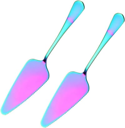 Roestvrijstalen taartmessen set - 2 stuks gekartelde taartscheppen voor keuken en feest