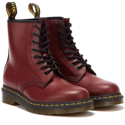 Shop Voor Dr. Martens 1460 Gladde Vrouwelijke Kersenrode Leren Laarzen