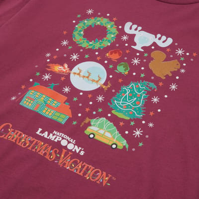 National Lampoon Griswold Christmas Starter Pack Men's Christmas T-Shirt - Burgundy - S