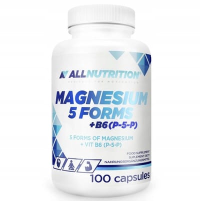 ALLNUTRITION | Magnesium 5 Forms + B6 (P-5-P) – 100 capsules | Energie, Spieren & Botten Supplement | 100 capsules