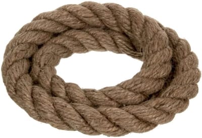 Jute touw - Natuurlijke vezels gedraaid - Barrières en leuningen - Poolse productie - Diameter 36 mm 10 meter