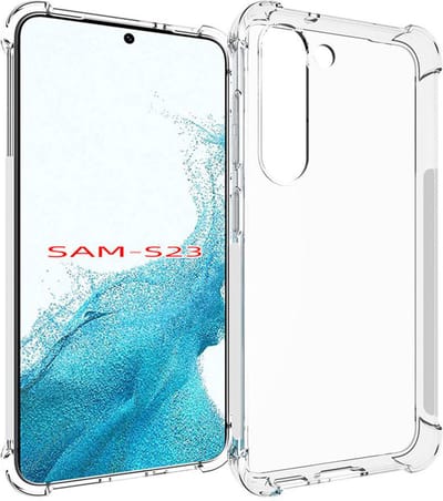MobyDefend Hoesje - Geschikt voor Samsung Galaxy S23 - Transparante Shockproof TPU Backcover - Verstevigde Hoeken - Volledig Doorzichtig