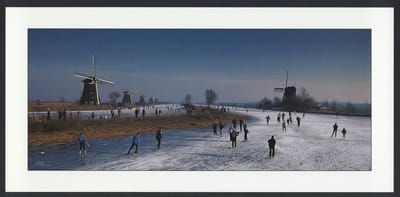 Molens en schaatsers - Winterkaarten - Set van 10 lange winterkaarten