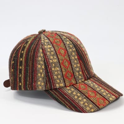 Bohemian Stijl Baseballpet Stof Willekeurig Kleurrijk Patroon Vizier Pet Patchwork Verstelbaar Baseballpetten