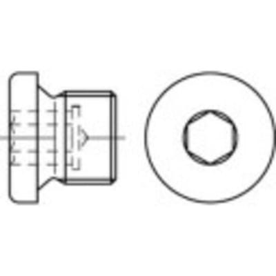TOOLCRAFT 112713 Sluitschroeven 1/8 Zoll Binnenzeskant (inbus) DIN 908 Staal 100 stuk(s)