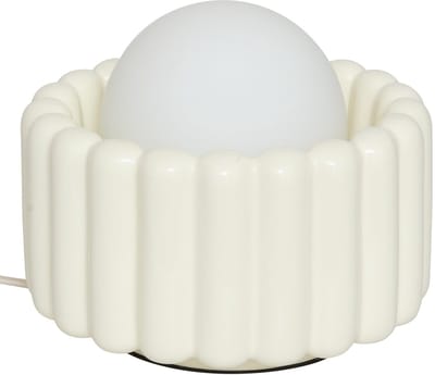 Atmosphera Lotta Wandlamp - Glas - Incl. lamp - Ø23xH20cm - Crème
