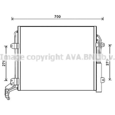 Condensator, airconditioning AVA COOLING VNA5324D AVA