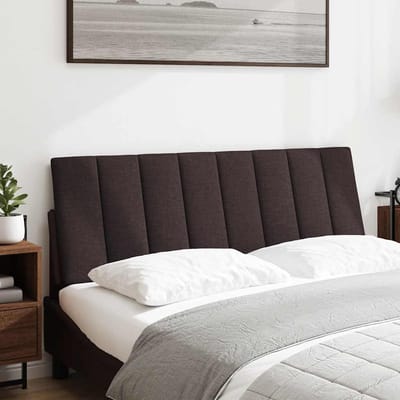 vidaXL - Hoofdbordkussen - "Hanko" - 140 - cm - stof - donkerbruin