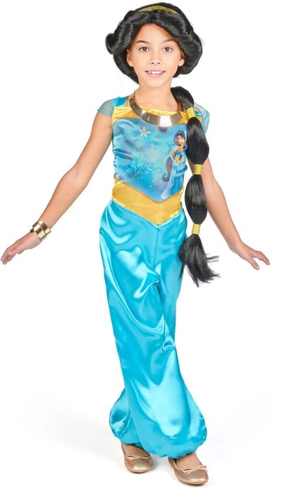 DISNEY Prinses - ALADDIN, Jasmine Basic Plus , Maat XS (3T-4T jaar), Meisjes