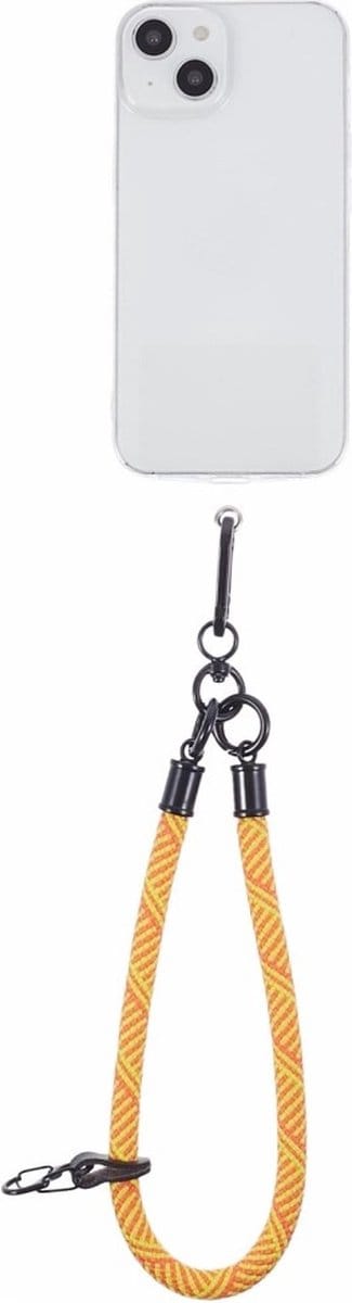 Coverup Polskoord met Sleutelhanger - Gevlochten Nylon 8mm - Geel