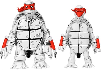 NECA Teenage Mutant Ninja Turtles (Mirage Comics) Action Figuur 2-Pack Black and White First Turtles 18 cm Action Figuur