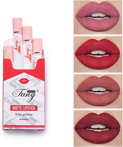 4 Stuks Lippenstift Set 4 Kleuren Mat Fluwelen Lippenstift Waterdicht Niet-kleverige Lip Vlek Lip Make-up Kerstcadeaus Voor Vrouwen