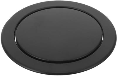 Inbouw deksel vuilnisemmer - Afvalbak deksel rond - Keuken opruimen - Ruimtebesparend ontwerp - 21 cm diameter - Zwart