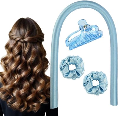 DIY Krullende Haarband zonder Hitte, Zachte Satijnen Ribbons, Haarrollers voor Golvend Haar, Perfect voor Slaap en Haarstyling
