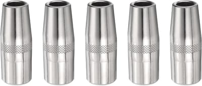Mondstukken voor MIG-laspistool - Laspistool accessoires - Metaalbewerking - Koper met vernikkeling - 5 stuks 125 mm - Zilverkleurig