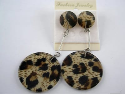 Oorbellen rond met panterprint | Oorbellen | Animal Print