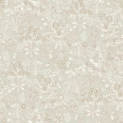 Boråstapeter Vliesbehang 5827 - Nordic Folks - Botanisch Beige - 53cm x 10.05m