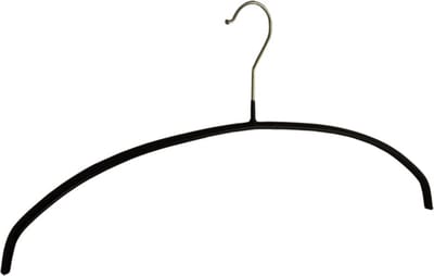 De Kledinghanger Gigant - Kledinghanger - Volwassenen - 8314 - 50 Stuks - Blousehanger - Shirthanger - metaal - Zwart - Anti-slip Coating - 46 cm - Kleerhanger (8314_00/50)