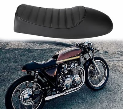 Inovra- Motorzadel Gloednieuw - PU-leer - Vintage - Plat - Montagebeugels - Voor diverse modellen - Gewicht ca. 1 kg - Motorstoel