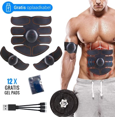 Zeitveldsales® - Oplaadbare Buikspiertrainers - Afvallen -  Ab Trainer - Ems - Inclusief 12x Gratis Gel pads - (populair)
