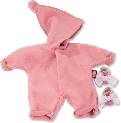 Götz poppenkleding babypop van 30-33cm roze boxpakje met puntmuts