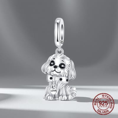 Pendentifs Chien en Cuivre Furbaby Meilleur Ami Dévotion Gardiennage Compatible avec les Charms Authentiques Bracelet Femmes Bijoux DIY Cadeaux