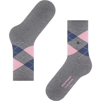 Burlington Covent Garden gedessineerd katoen sokken dames grijs - maat 36-41
