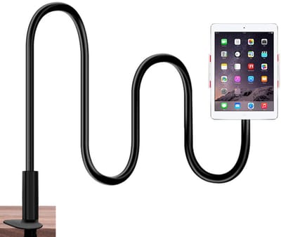 Daity 1 stuk - Tabletstandaard voor naast het bed - verstelbare flexibele arm - tabletklem - compatibel met iPad Air Mini - Galaxy Tabs- Kindle Fire- Switch of andere apparaten van 4,7-10,5 inch (75 cm)