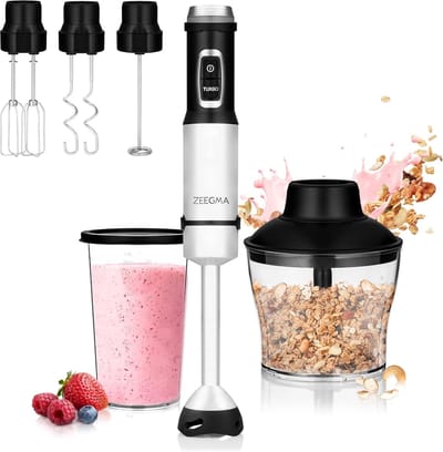 Staafmixer Set - Handmixer - Blender Set - Pureerstaf - Hakmolen - Keukenmachine - RVS - 3 in 1 - Mixer Accessoire - Soepen - Smoothies - Babyvoeding