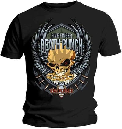 Five Finger Death Punch - Trouble Heren T-shirt - L - Zwart