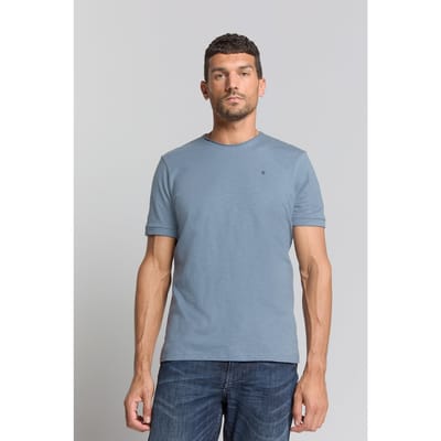No Excess T-shirt crewneck slub washed blue