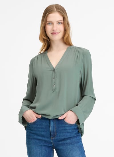 Blouse Fierra groen LM v-hals Ragwear - maat L