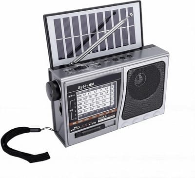 Draagbare Noodradio - Kampeer Radio Zaklamp Radio - Buiten Activiteiten - Zonne-energie Opladen - 18 x 11 x 6.5 cm