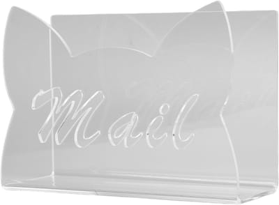 Acryl Posthouder - Briefhouder Bureau - Bureau Organiseren - Stijlvol Kattenoorontwerp - 15x5.5x10cm - Transparant