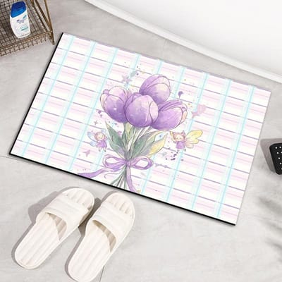 Badkamermat met cartoonfiguren, absorberend, antislip, sneldrogend, geschikt voor bij de badkamerdeur. 40 * 60Cm diatom mud