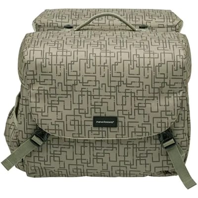 New Looxs Ivy Mondi Joy Dubbele Fietstas MIK - 38 liter - Walnoot Ivy grijs groen